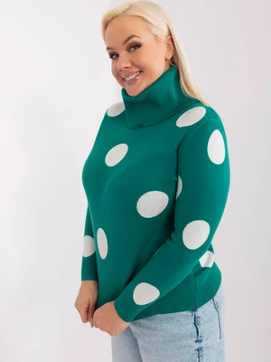 Navy blue plus-size sweater with long sleeves