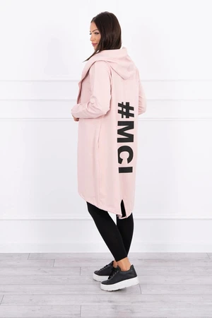 Oversize cardigan dark powder pink