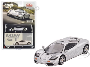 McLaren F1 Magnesium Silver Metallic Limited Edition to 3000 pieces Worldwide 1/64 Diecast Model Car by True Scale Miniatures
