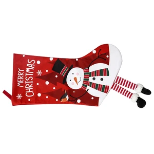 Christmas Sock Gift Bag Stocking Tree Stockings Non-woven Fabric Xmas Hanging Decor Party Pendant Socks