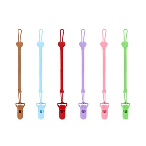 Infant Pacifier Chain Silicone Strap Dummy Hanging Chain Soother Anti-Drop Clip Teether Organizer Teething Toy Lanyard