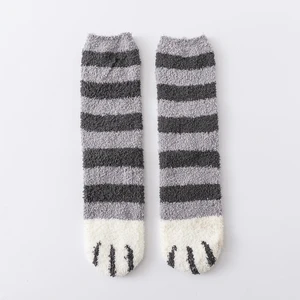 Winter Warm Cat Paw Socks for Women Girls Sleeping Socks Home Floor Socks Thick Socks