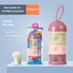Baby Formula Milk Storage Formula Dispenser Portable Formula Container Non-Spill Stackable Milk Power Container for Travel