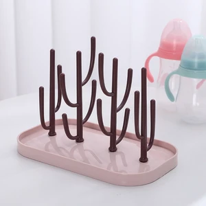 Cup Storage Rack Cactus Shape Storage Drying Rack Baby Bottle Drain Rack Nipple Feeding Cup Holder Bottle Drying Shelf