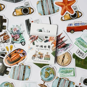 46 Pcs Travel Stickers Scrapbook Decorative Stickers Aesthetic For Journaling Supplie