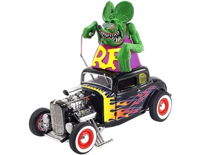 1932 Ford Blown 5 Window  with Rat Fink Figure Limited Edition to 600 pieces Worldwide 1/18 Diecast Model Car by ACME