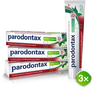 Parodontax Zubní pasta proti krvácení dásní a paradontóze Herbal Fresh Tripack 3 x 75 ml