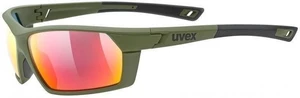 UVEX Sportstyle 225 Olive Green Mat/Mirror Red Okulary rowerowe