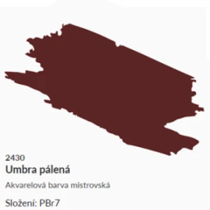 Akvarelová barva Umton 2,6ml – 2430 umbra pálená