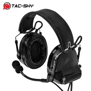 TS TAC-SKY silicone earmuffs version COMTAC II shooting earmuffs outdoor sports noise-cancelling pickup tactical headphones BK