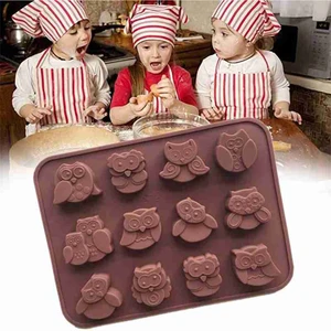 Owl Multi-expression Silicone Chocolate Mold DIY Creative Baking Mold