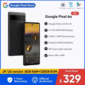 US Version Google Pixel 6A 5G 6GB RAM 128GB ROM 6.1"OLED Display Octa Core NFC Full Screen Android