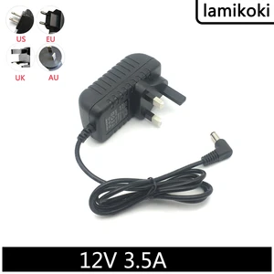 Round Hole 90 Degree Elbow British Standard 12V 3.5A Transformer Power Adapter