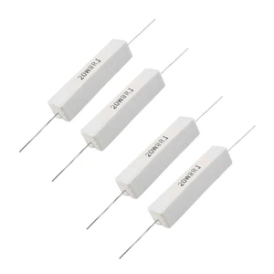 BEAU-4 Pcs Wire Wound Ceramic Cement Resistor 8 Ohm 20W 5%