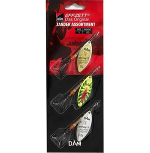 DAM sada třpytek Effzett Assortment Spinner 3ks vel.3 12g Sinking Zander