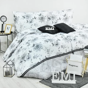 EMI posteľné obliečky Symphony satén sivo-biele