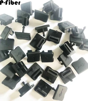 100pcs silicone USB dust plug Vehicle mounted USB charging port rubber cap protective cover
