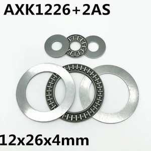 2pcs AXK1226 +2AS Thrust Needle Roller Bearing 12x26x2 mm Thrust Bearing Brand New High quality