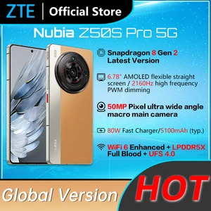 Global Version Nubia Z50s Pro 5G Latest Version Snapdragon 8 Gen 2 Octa Core 6.78 inch 120Hz AMOLED flexible 50MP Dual cameras