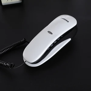 Corded Trimline Telephone Slim Wall Phone Red Wall Mounted Landine Phones for Home Office Hotel Bathroom Wholesale