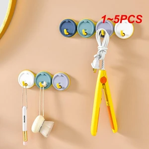 1~5PCS Key Holder 3/4 Rows Hanger Beautiful Self Adhesive Small Practical Moisture-proof Towel Hooks Wall Hooks Nail-free