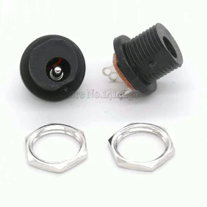 10Pcs DC Power Socket DC-021 with screws Opening 11mm 5.5*2.5 mm