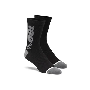 Merino ponožky 100% Rythym černé/šedé  L/XL (42-46)