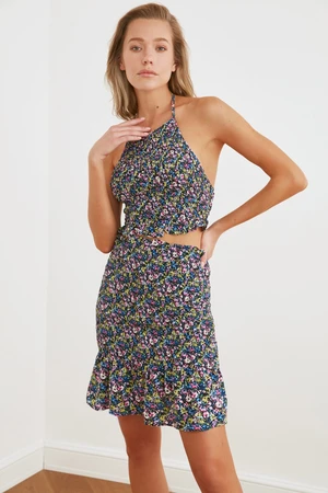 Trendyol Colorful Gipel Shorts Detailed Viscose Beach Bottom-Top Team