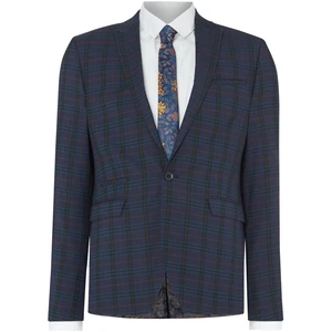 Label Lab Baskin Skinny FIt Tropical Check Suit Jacket