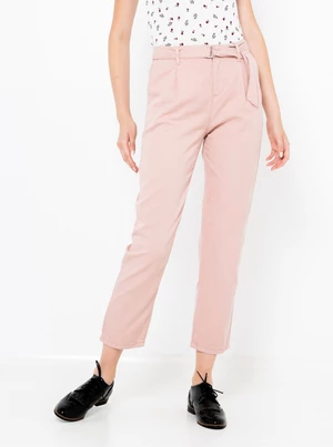 Light pink shortened trousers CAMAIEU - Women