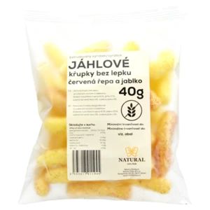 NATURAL JIHLAVA Křupky jáhlové červená řepa a jablko natural 40 g