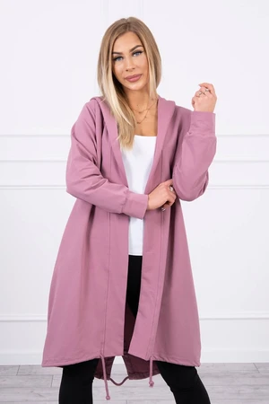 Oversize cardigan dark pink