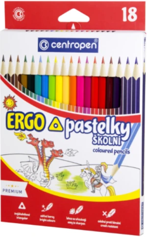 pastelky 9521 trojhranné 18 ks