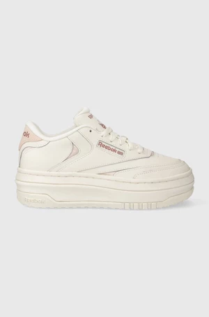 Kožené sneakers boty Reebok Club C Extra béžová barva