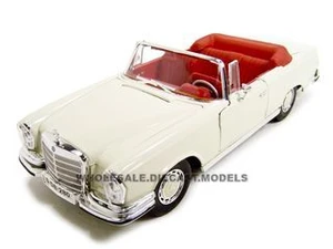 1967 Mercedes Benz 280 SE Cabriolet Cream with Red Interior 1/18 Diecast Model Car by Maisto