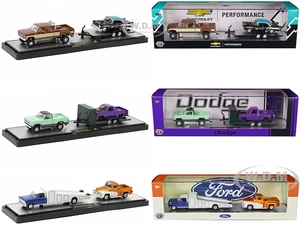 Auto Haulers Set of 3 Trucks Release 67 Limited Edition to 9600 pieces Worldwide 1/64 Diecast Model Cars by M2 Machines