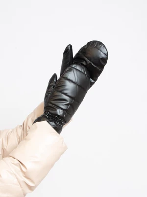 Černé dámské rukavice - palčáky