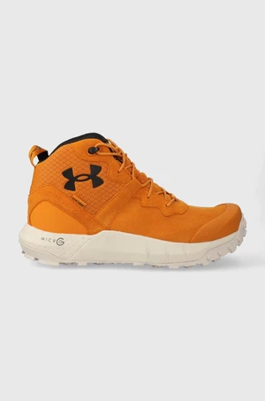 Boty Under Armour Micro G Valsetz Trek Mid WP pánské, oranžová barva