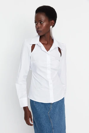 Trendyol White Detailed Shirt