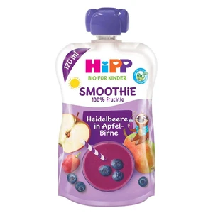 HiPP 100% ovoce Smoothie Jablko-Hruška-Borůvky BIO 120 ml