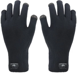 Sealskinz Waterproof All Weather Ultra Grip Knitted Glove Black L Gants de vélo