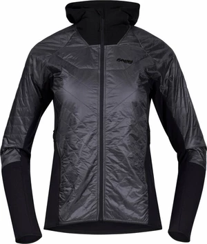 Bergans Cecilie Light Insulated Hybrid Jacket Women Solid Dark Grey/Black L Outdorová bunda