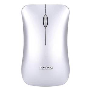 Marvo Myš DWM102SL, 1600DPI, 2.4 [GHz], optika, 3tl., bezdrátová, stříbrná, vestavěná baterie, kancelářská, tichá