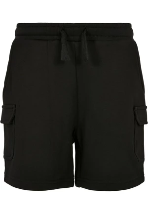 Boys' Organic Cargo Sweat Shorts - Black