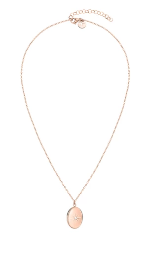Tamaris Elegantní bronzový náhrdelník s medailonem TJ-0097-N-50