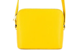 Dámská kožená kabelka crossbody Arteddy - žlutá