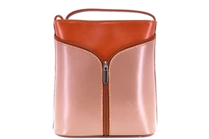 Dámská kožená kabelka crossbody Arteddy - taupe/camel