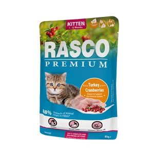 Kapsička Rasco Premium Cat Kitten Turkey in Gravy 85g