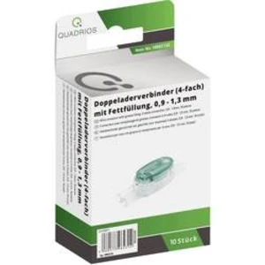 Kabelová rychlosvorka Quadrios pro kabel o rozměru 0.90-1.30 mm², pólů 4, 10 ks, zelená