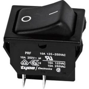 Kolébkový přepínač TE Connectivity, 1634201-2, 250 V/AC, 10 A, 2x zap./vyp.